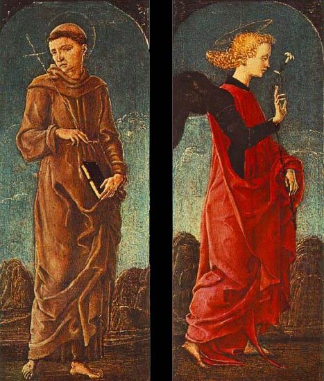 St Francis of Assisi and Announcing Angel, Cosimo Tura